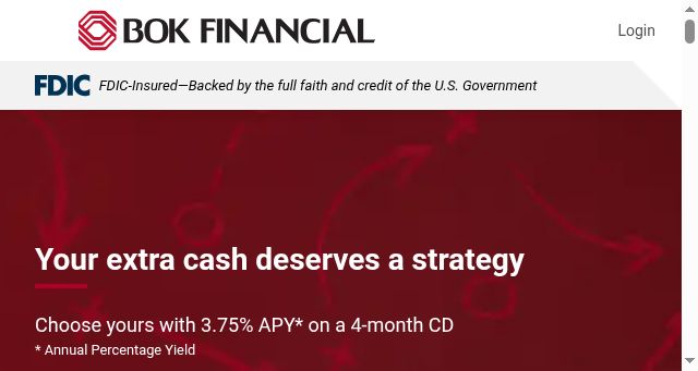 Screenshot of bokfinancial.com