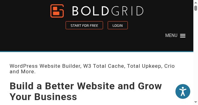 Screenshot of boldgrid.com