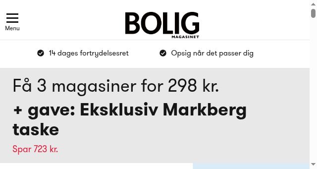 Screenshot of boligmagasinet.dk