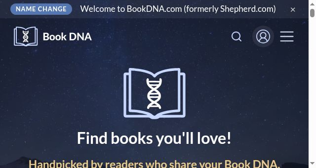 Screenshot of bookdna.com