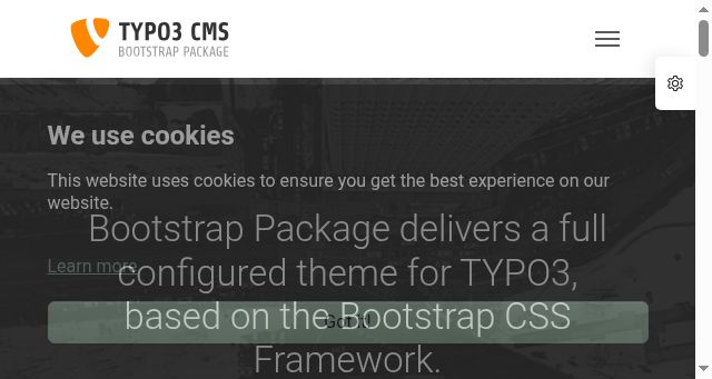 Screenshot of bootstrap-package.com