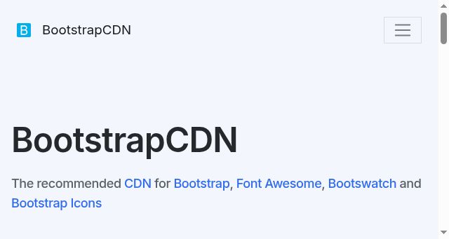 Screenshot of bootstrapcdn.com