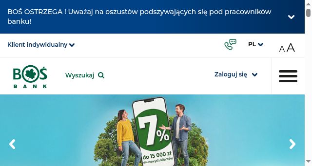 Screenshot of bosbank.pl
