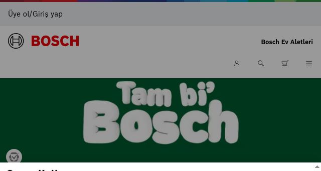 Screenshot of bosch-home.com.tr