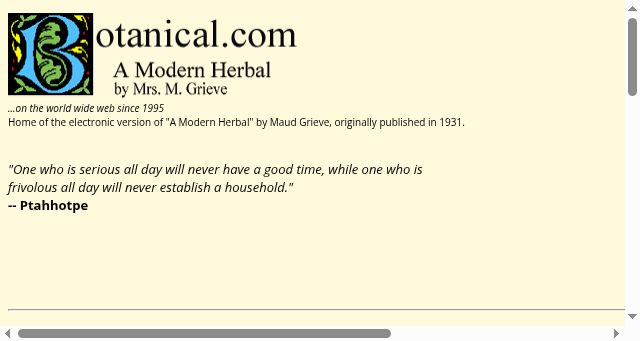 Screenshot of botanical.com