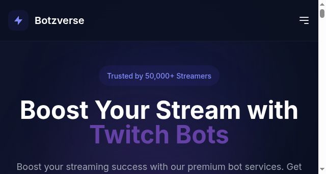 Screenshot of botzverse.com