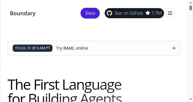 Screenshot of boundaryml.com