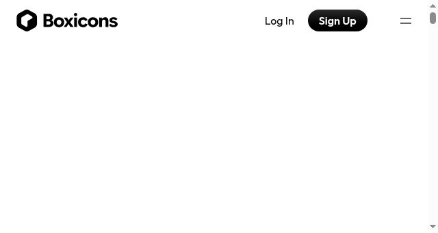 Screenshot of boxicons.com