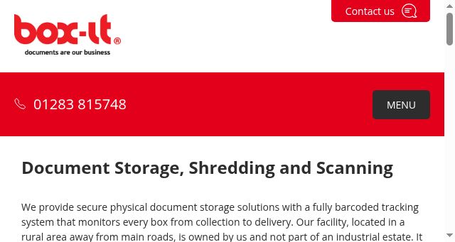 Screenshot of boxit-nm.co.uk