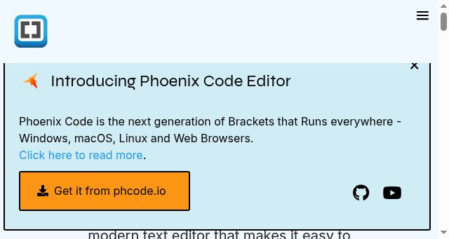 Screenshot of brackets.io
