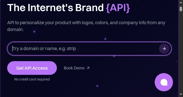 Screenshot of brand.dev