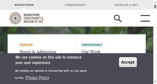 Screenshot of brandywine.org