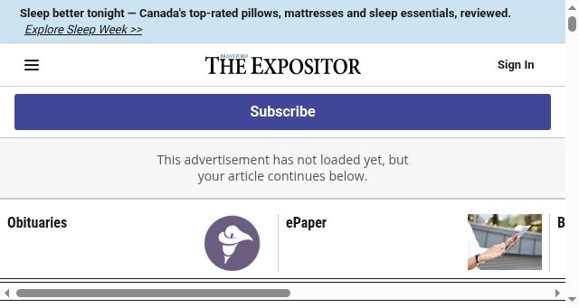 Screenshot of brantfordexpositor.ca