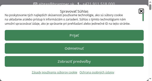 Screenshot of brantneraltgas.sk