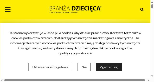 Screenshot of branzadziecieca.pl