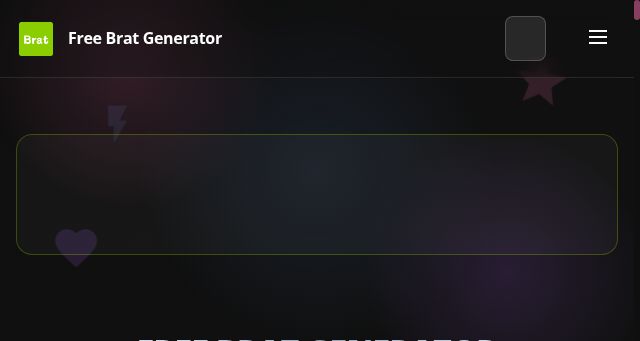 Screenshot of bratgenerator.run