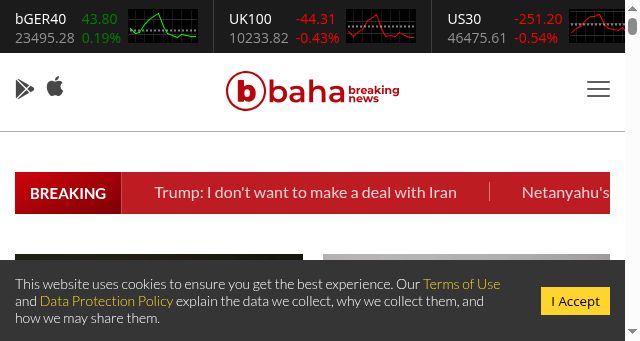 Screenshot of breakingthenews.net