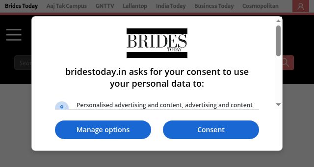 Screenshot of bridestoday.in