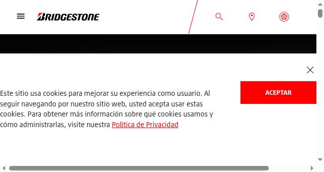 Screenshot of bridgestone.com.mx