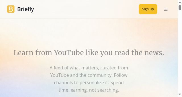 Screenshot of briefly.video