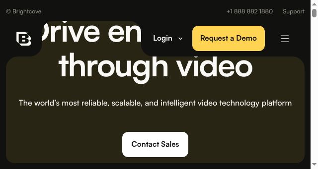 Screenshot of brightcove.com