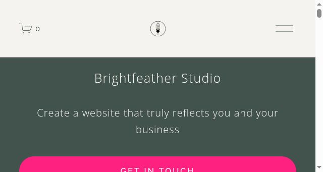 Screenshot of brightfeather.studio