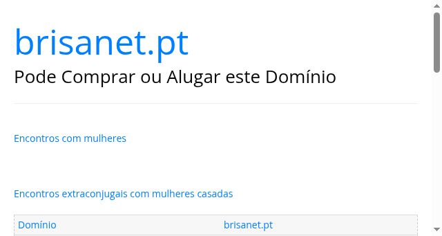 Screenshot of brisanet.pt
