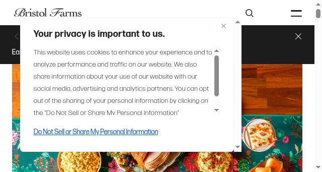 Screenshot of bristolfarms.com