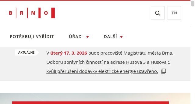 Screenshot of brno.cz