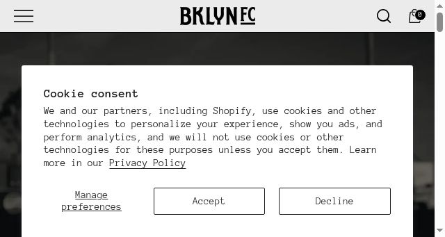 Screenshot of brooklynfc.shop