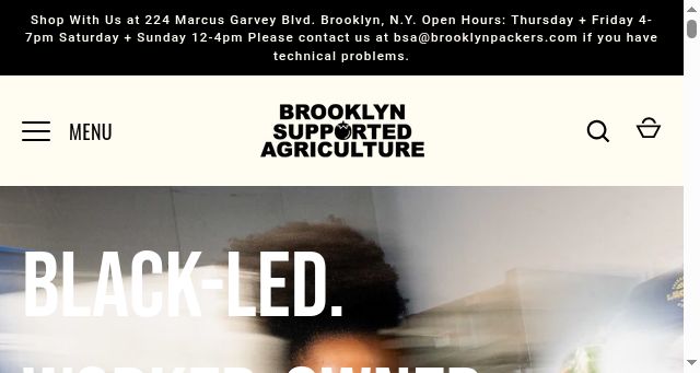 Screenshot of brooklynsupportedagriculture.com
