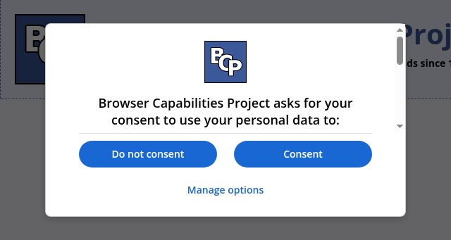 Screenshot of browscap.org