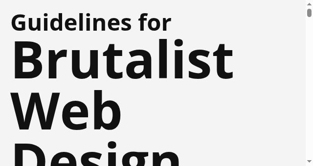 Screenshot of brutalist-web.design