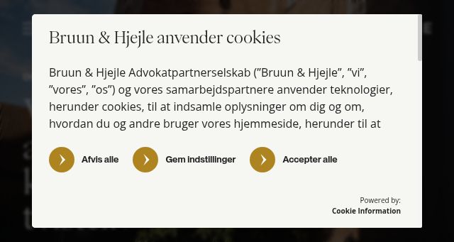 Screenshot of bruunhjejle.dk