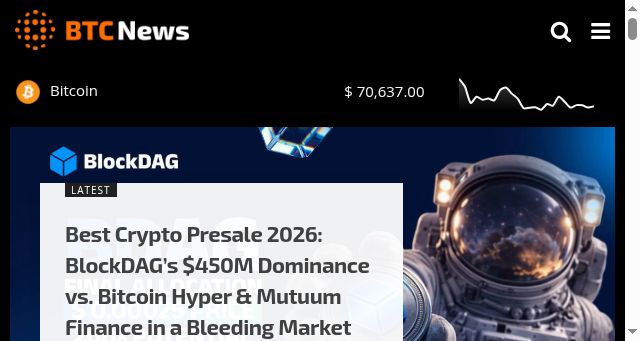 Screenshot of btcnews.com