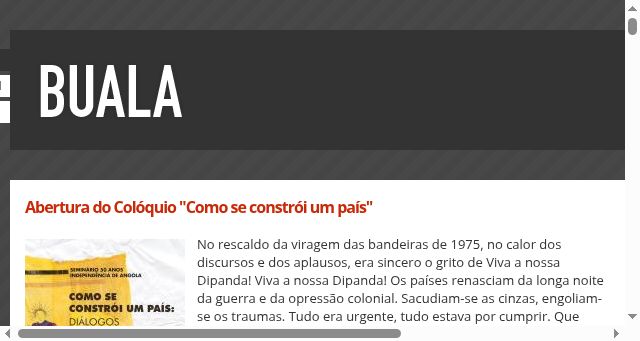 Screenshot of buala.org