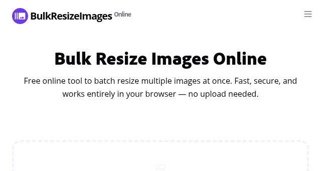 Screenshot of bulkresizeimages.online