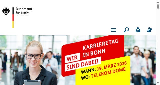 Screenshot of bundesjustizamt.de