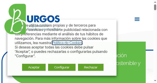 Screenshot of burgosresponsableysostenible.com