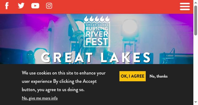 Screenshot of burningriverfest.org