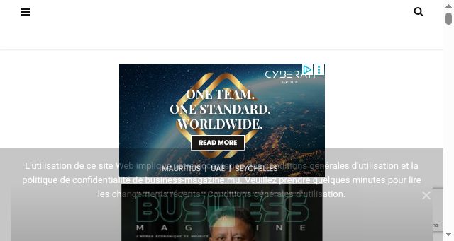 Screenshot of business-magazine.mu
