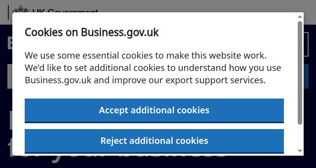 Screenshot of business.gov.uk