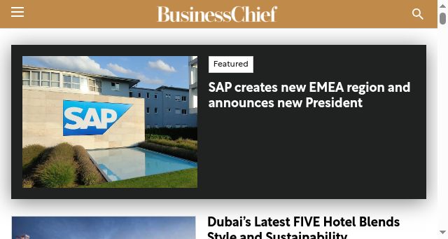 Screenshot of businesschief.ae