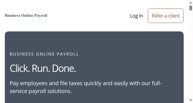 Screenshot of businessonlinepayroll.com