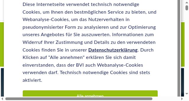 Screenshot of bvi.de