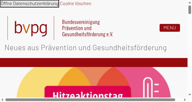 Screenshot of bvpraevention.de