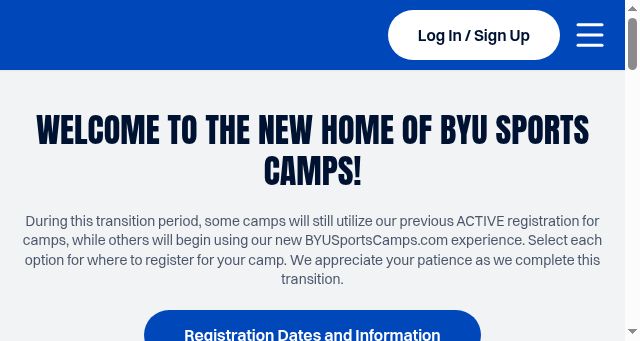 Screenshot of byusportscamps.com