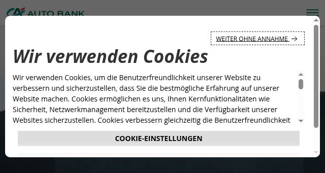 Screenshot of ca-autobank.at