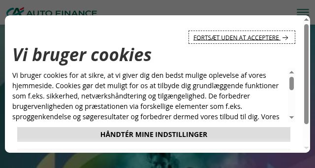 Screenshot of ca-autofinance.dk