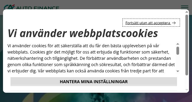 Screenshot of ca-autofinance.se